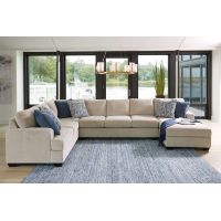 Lincoln 7 Seater Modular Fabric Lounge Suite with Chaise